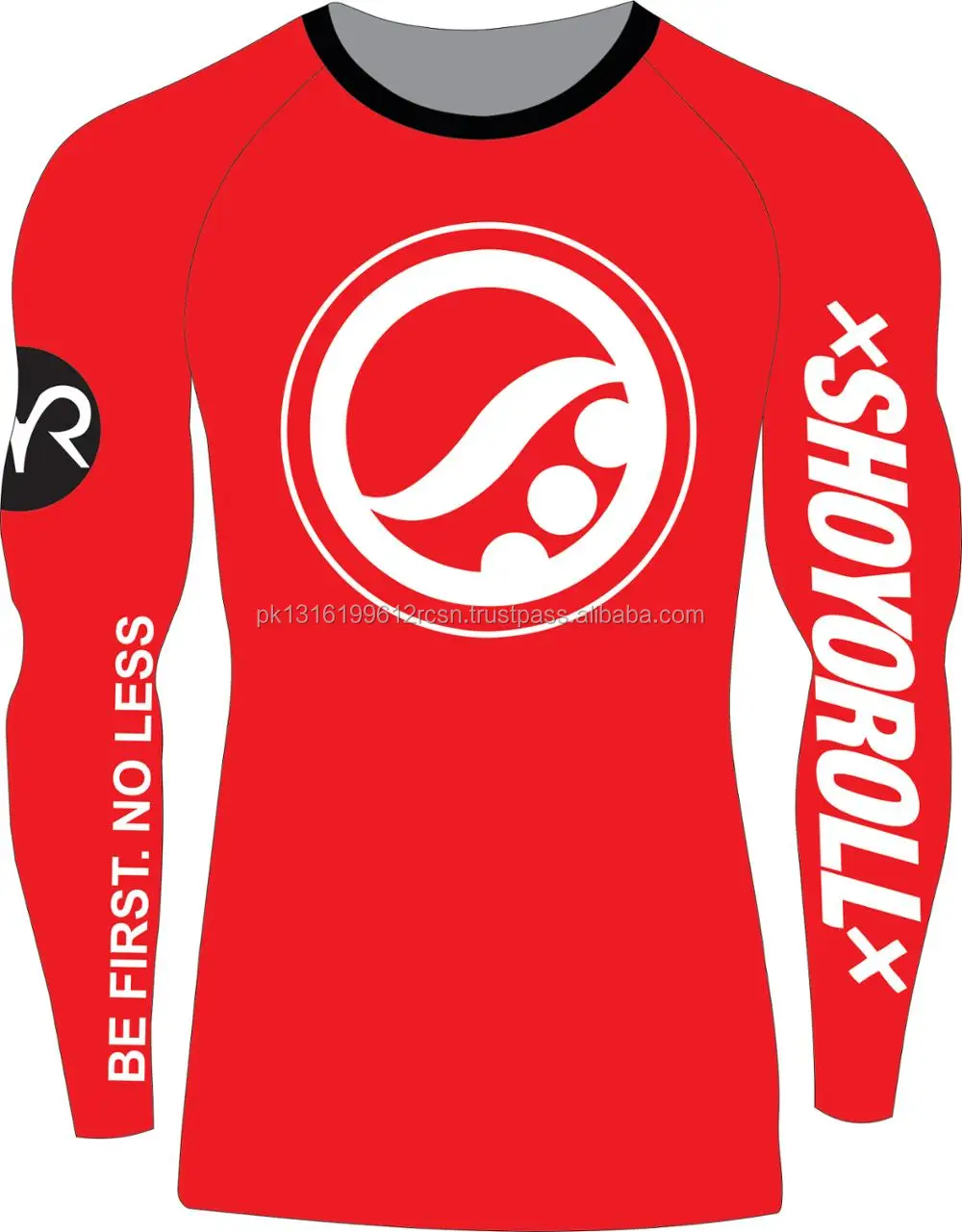 Black Blank Custom Private Label Rash Guard And Custom Compression Shirt