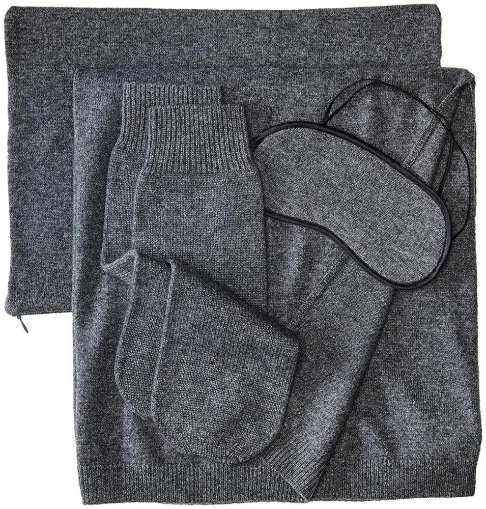 Popular High quality luxurious cozy cashmere travel set gift set