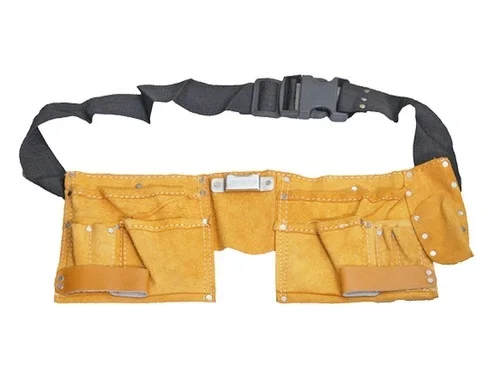 Cow split leather waist tool bag with pocket