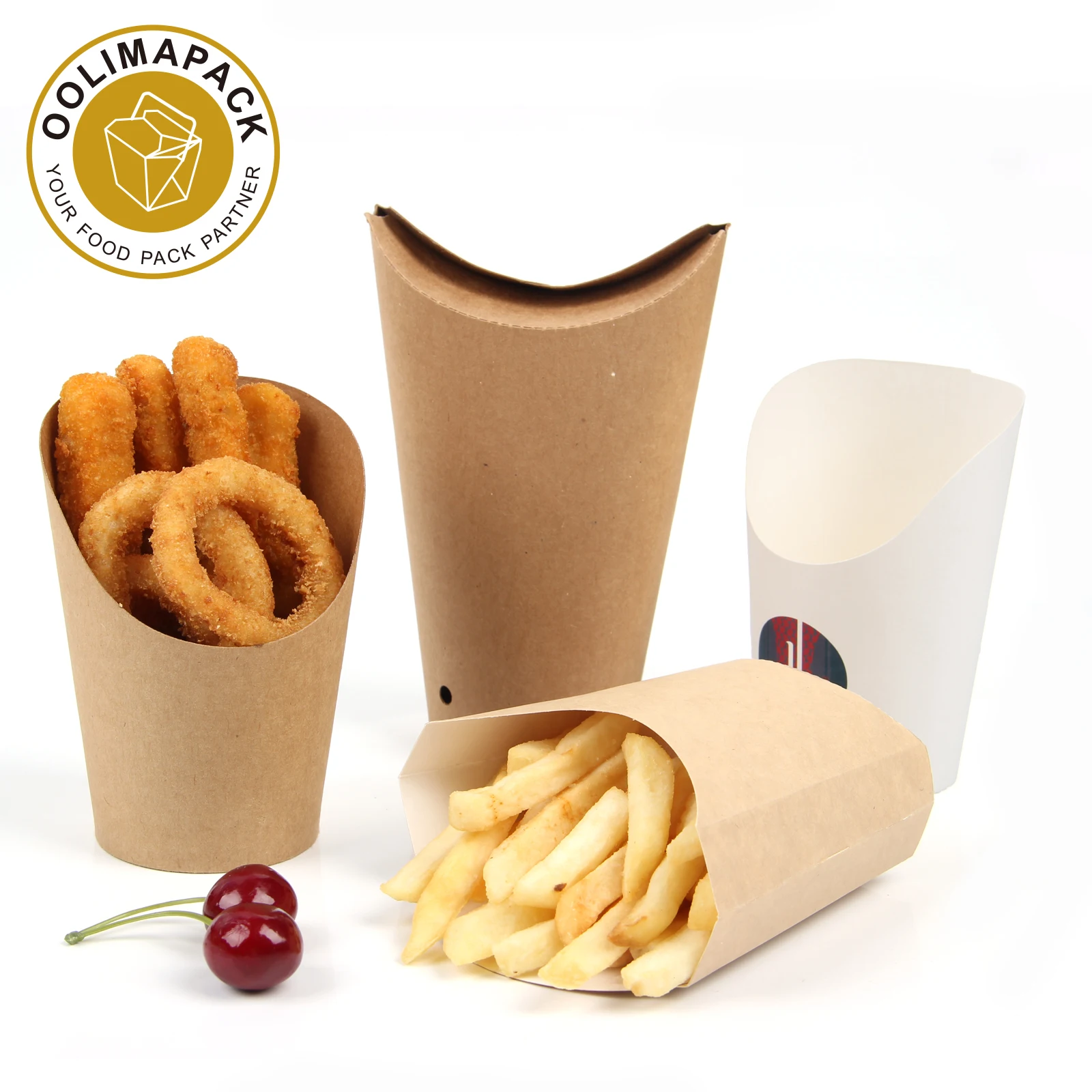 french fries cone holder scoop cup