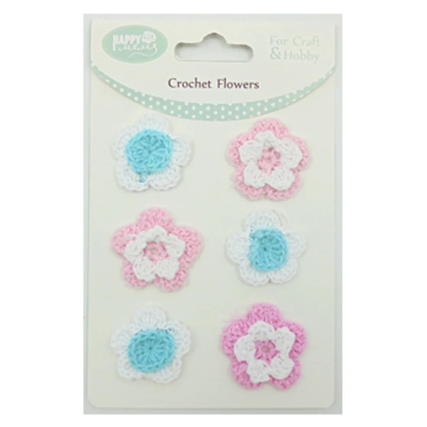 Wholesale 30mm cute crochet flower for garment accessories