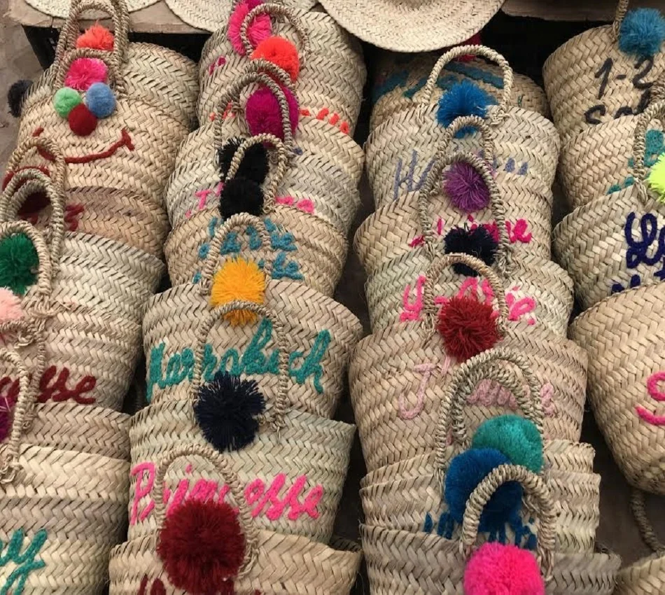 Gorgeous Selection Handmade Moroccan Straw Baskets
