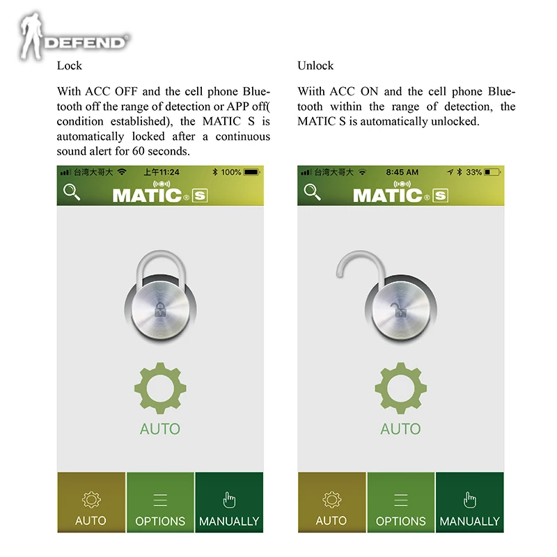 Automatic lock unlock smart operation car gear shift lock for customized