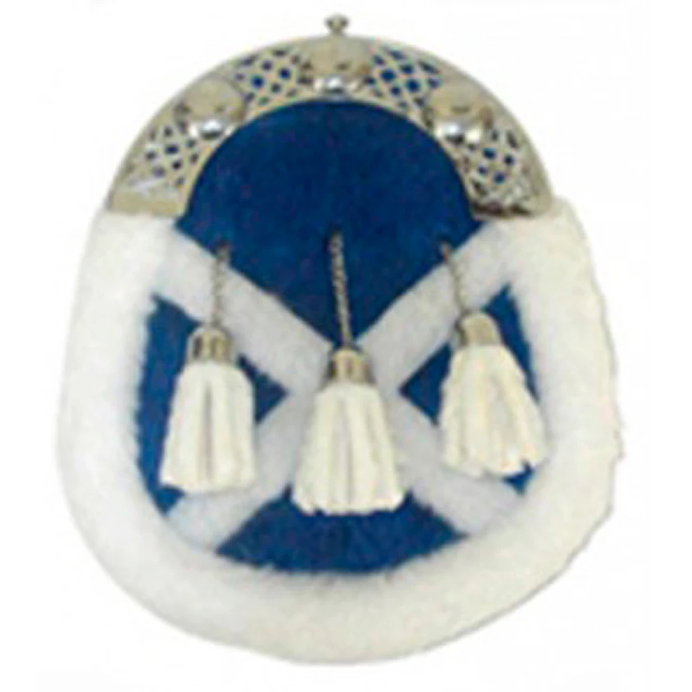 Rabbit hair sporran made in original rabbit fur