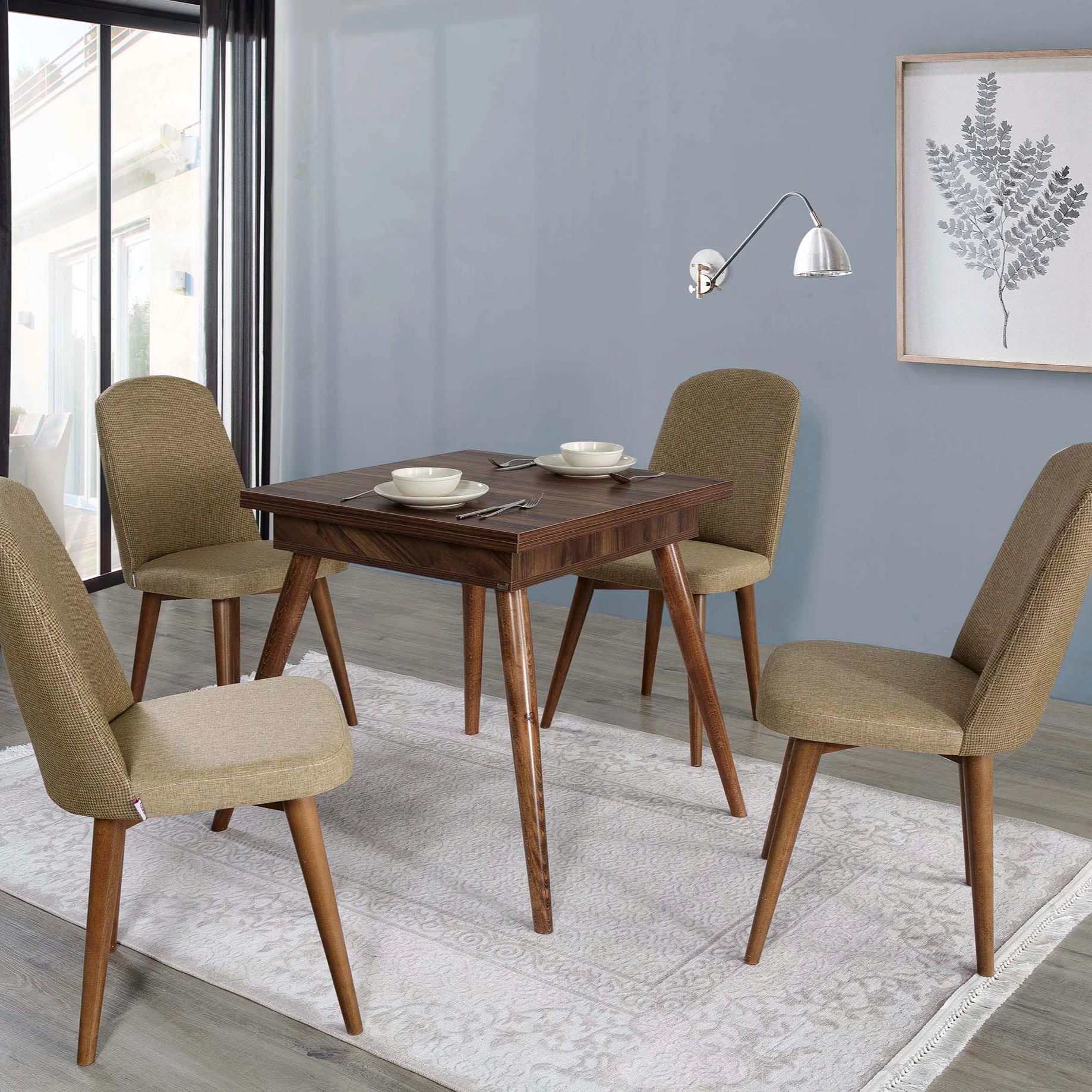 Милый двойной Расширенный стол 75x75 до 150x75