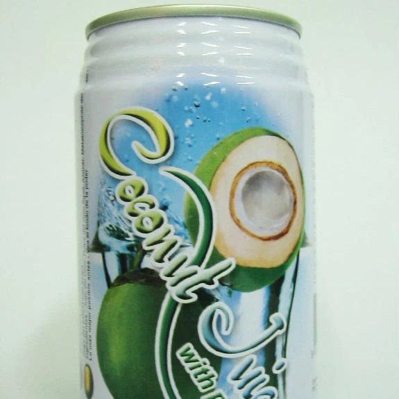 
Canned coconut juice with pulp 