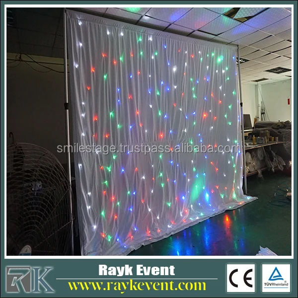 Flexible light pipes rgb led curtain lights star curtain track