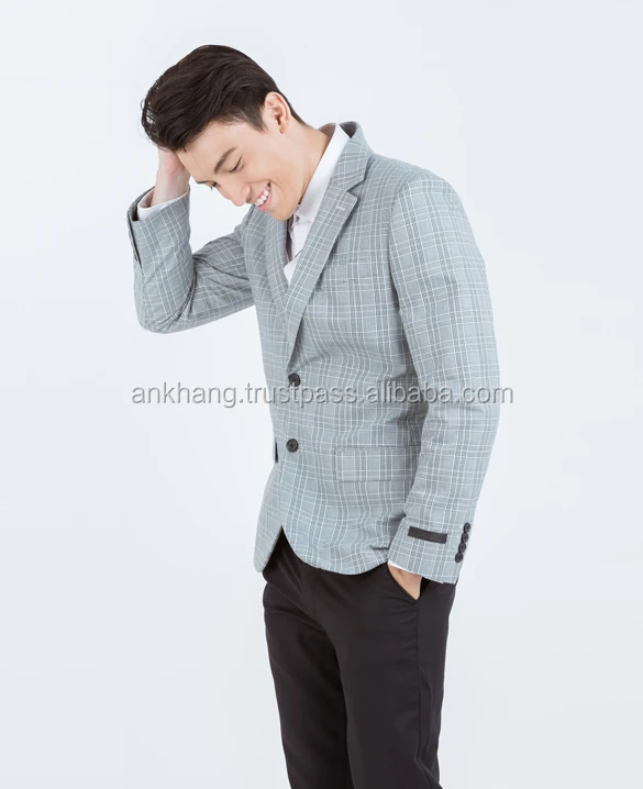 
Новый дизайн, облегающий мужской блейзер в клетку 