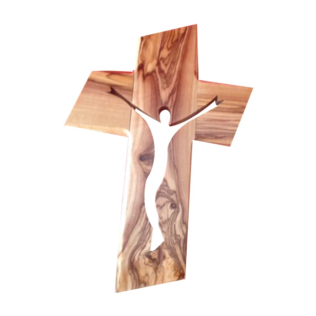 Jesus carving olive wood cross