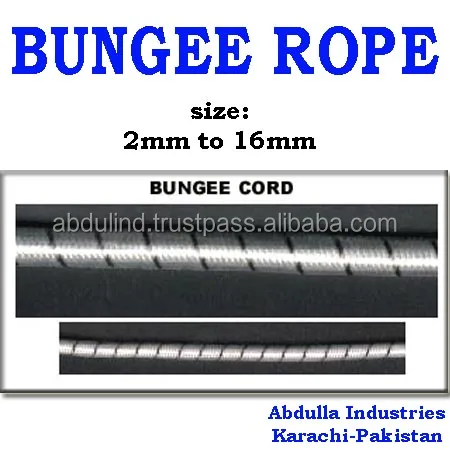 Elastic Bungee Rope / Shock Cord, Bungee Cord, Jump Rope (2mm to 16mm)