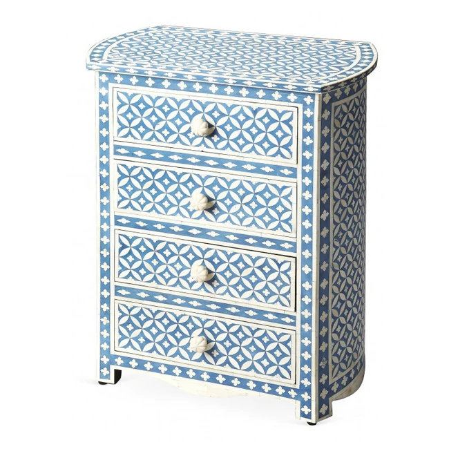 
Standard Quality Unique Design Bone Inlay Bedside Table at Best Price 