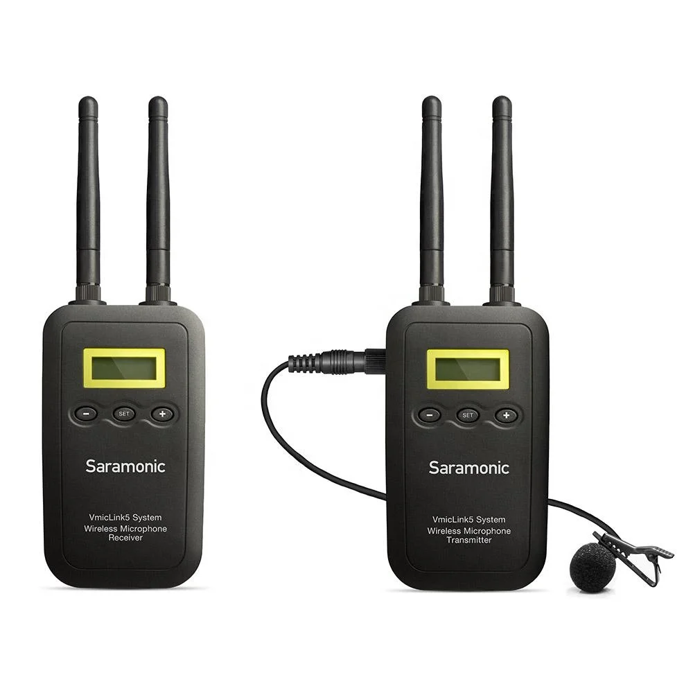 Беспроводная петличная система Saramonic VmicLink5 RX + TX 5,8 ГГц для DSLR, беззеркальных и видеокамер