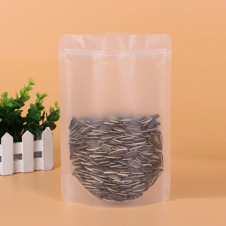 polysmarts Transparent Stand-Up Pouch Bag, Food Zipper Bag, Pistachio/Dried Mango Plastic Packing Bag