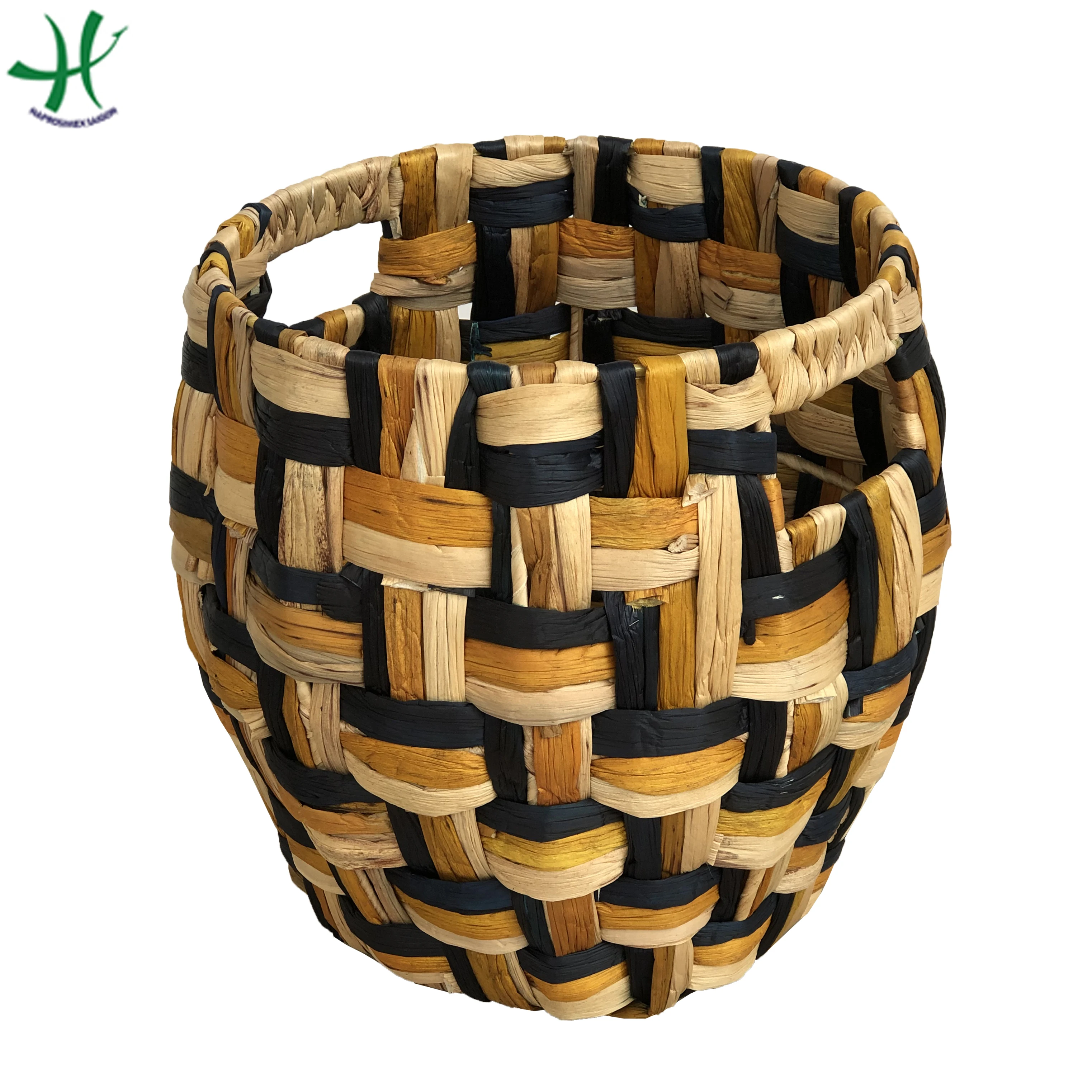 Rectangle water hyacinth basket for food and fruit, bread wicker basket tray for serving food, set of 2