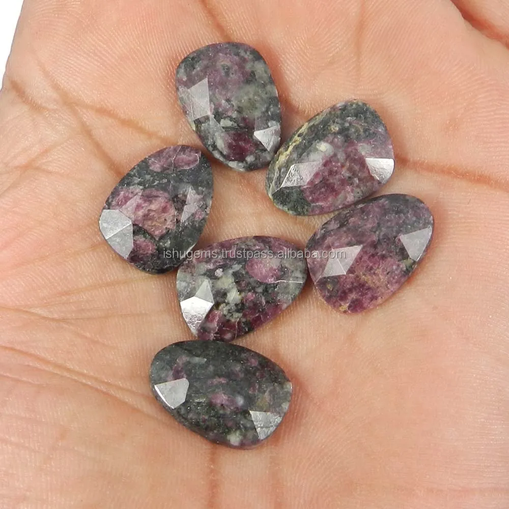 eudialyte 18x13mm 8.70 cts fancy rose cut gemstone for jewelry