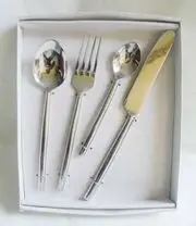 cutlery set of 4 spoon knife fork and baby spoon for home hotel and wedding parties