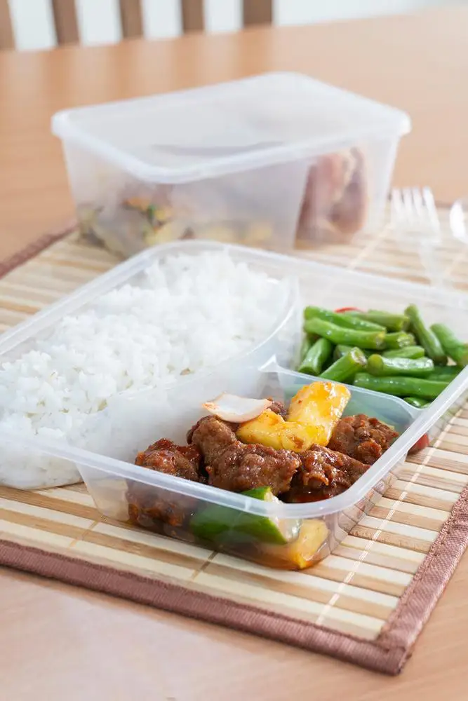 
Rectangular 3 Compartments Container 1200ml 