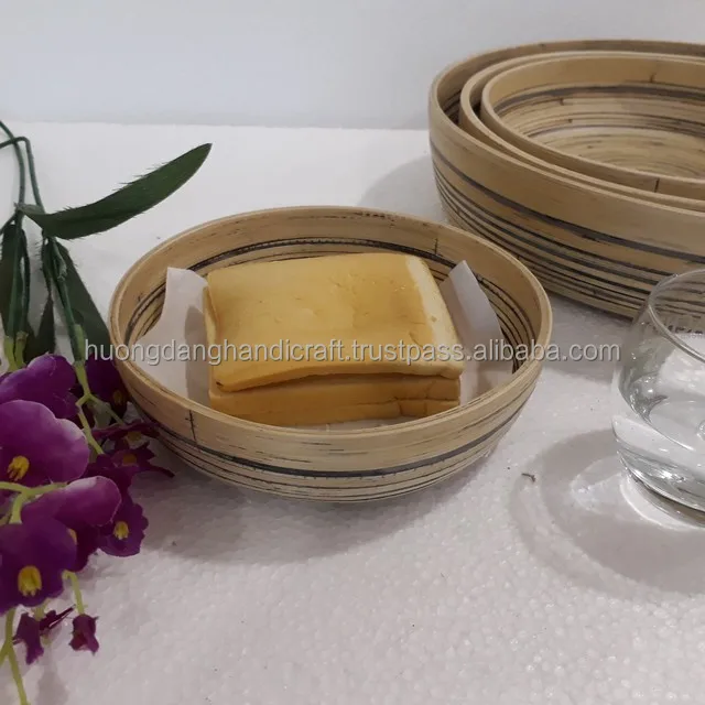 
Custom size bamboo bowl, Natural bamboo color bamboo salad bowl from vietnam 
