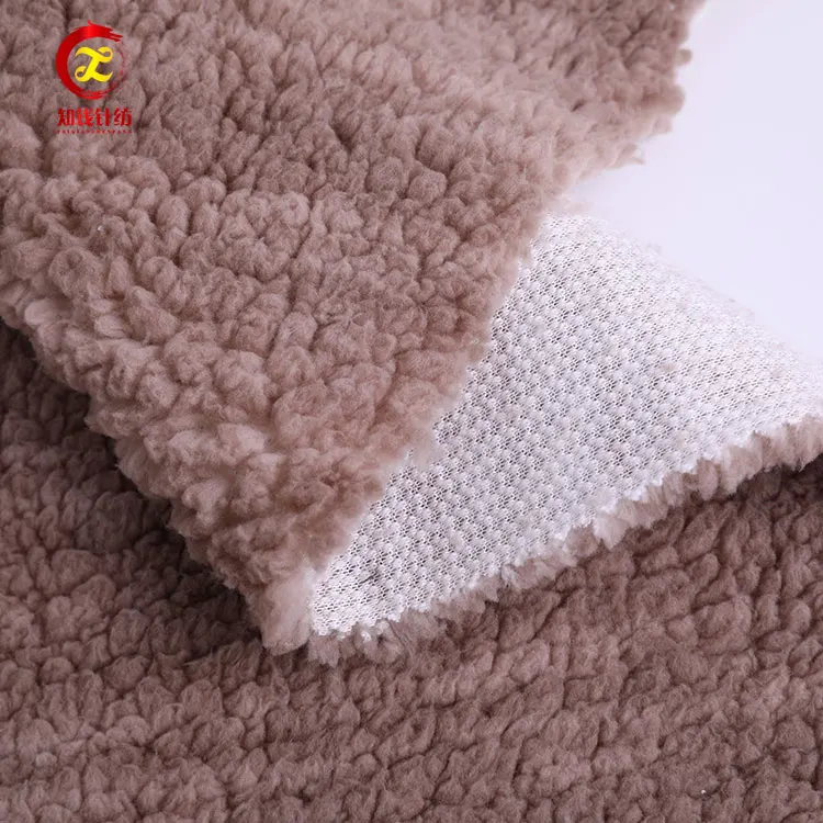 High quality sherpa warm fleece fabric for winter thick blanket