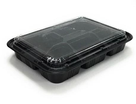 Hot sale 4 And 5 Compartment  Take Away Plastic  Lunch Box