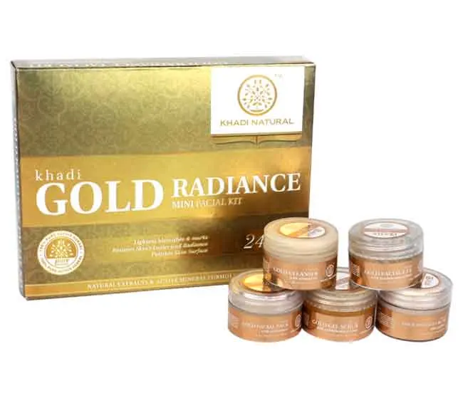 KHADI NATURAL GOLD HERBAL MINI FACIAL KIT