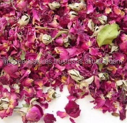 Dried Red Rose Buds and Petals