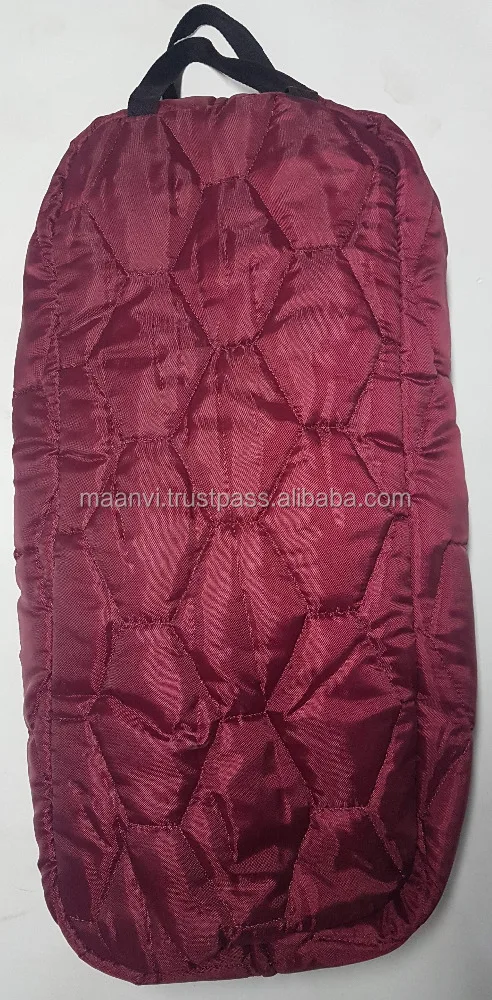 LIGHTWEIGHT HIGH QUALITY MATTY FABRIC QUILTED LEATHER BRIDLE BAG INSIDE POLYFILL TAFTA LINING  LOOP CLOSURE