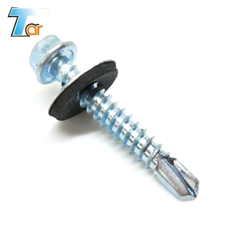 
Tornillo Autoperforante De Cabeza Hexagonal Con Arandela EPDM hex head self drilling screw 