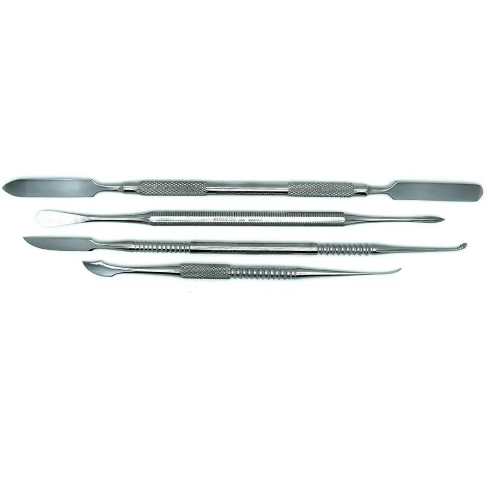 Dental Spatula Cement, Beal, Lecron, Zahle Double Ended Wax Mixing Carvers Lab 4 Pieces Instruments Set