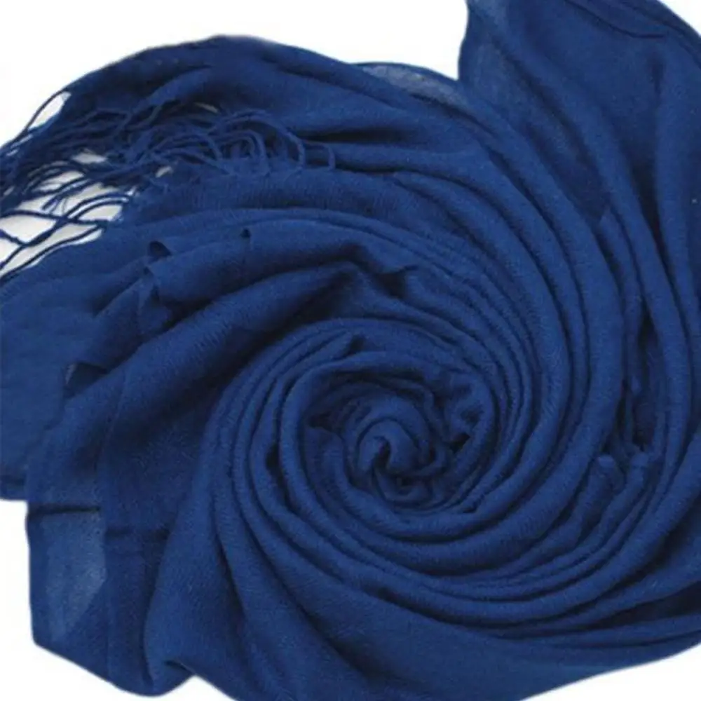 pashmina shawl Viscose Rayon women Soft Solid custom Color shawls hijab muslim women scarfs for stylish scarf