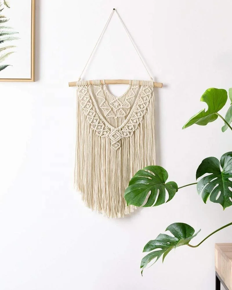 Handmade Natural Macrame  Wall Hanging made up of Natural 100% Organic Cotton Cords