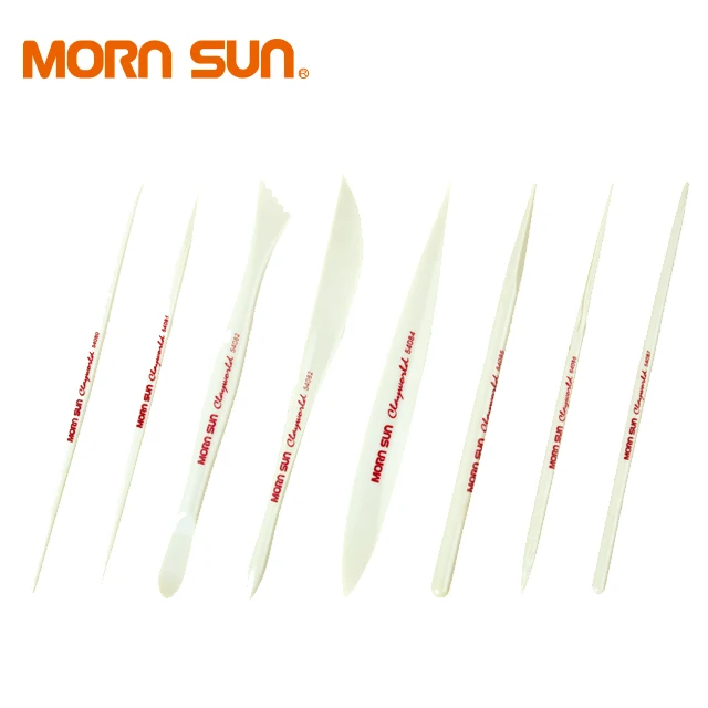 Экологичный набор из 8 предметов, многофункциональные инструменты из глины, пластиковые ручки, набор для моделирования резьбы, сделано в Тайване