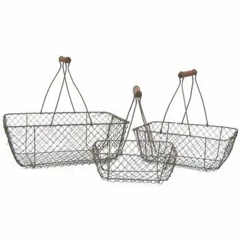 WIRE BASKET KITCHEN DECORATIVE METAL HEART SHAPE WIRE FRUIT BASKET HOME STORAGE IRON BASKET