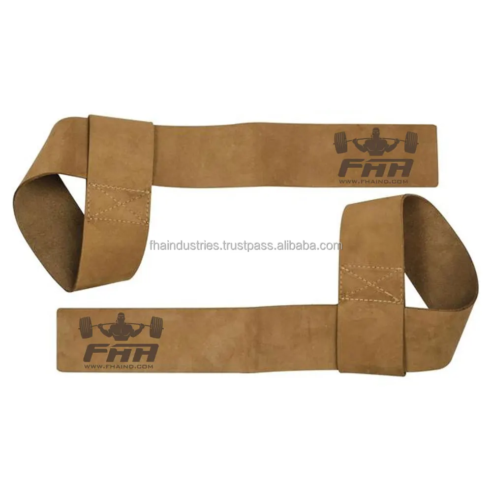 New Style Fitness Training Leather Lifting Straps Gym Lifting Straps Custom Fabric Weight Lifting Straps