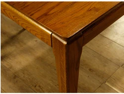 Professional Vietnam Furniture Factory Solid Oak Wooden Dining Tablek Knock Down Or Customized