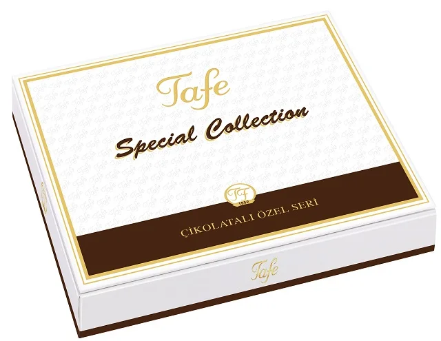 Tafe Special Collection Assorted Chocolate Coated Turkish Delight with Pistachio and Hazelnut Gift Box 600g - 882 code