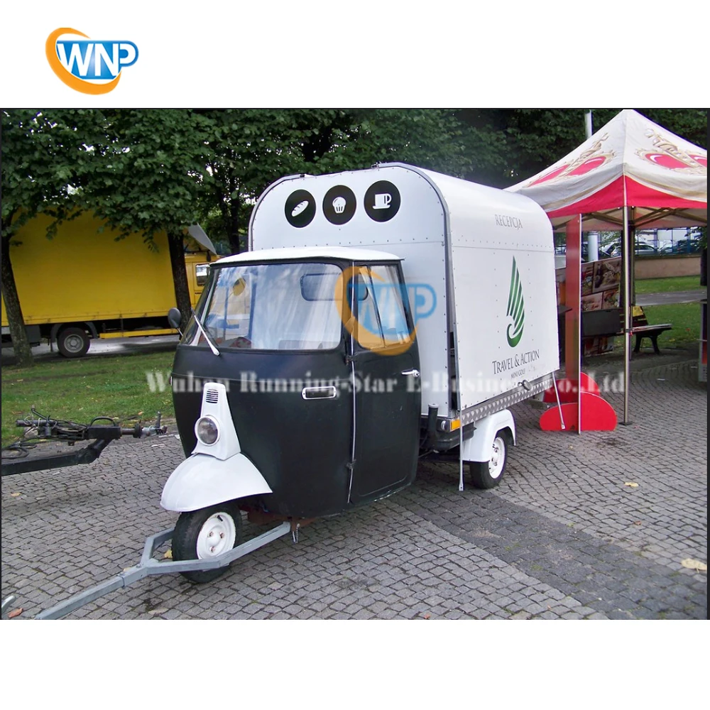 
Vintage Mobile Shop coffee trailer ice cream van coffee truck 3 wheel electric car 