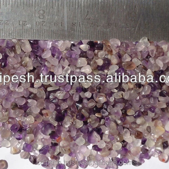 Machine polished amethyst round gravels for bio mate artificial mate manufacturing