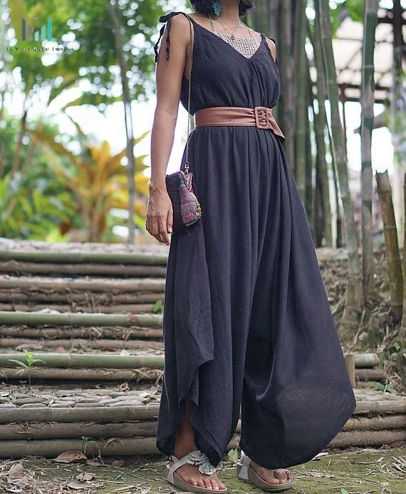 Wholesale Plus Size Women loose pants jumpsuit, bohemian harem oversized jumpsuit, clothing gift