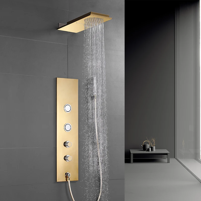 In wall concealed bathroom massage Rainfall Waterfall shower sets