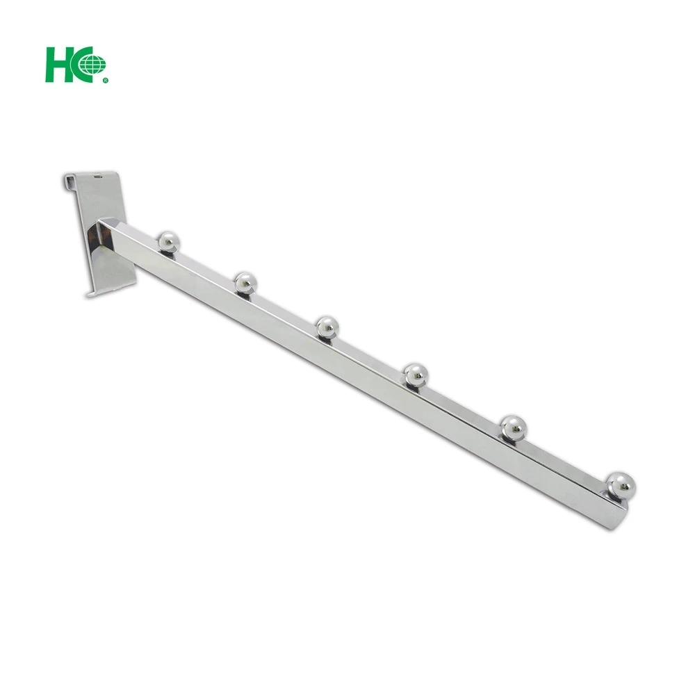 Chrome metal square tube hook with 6