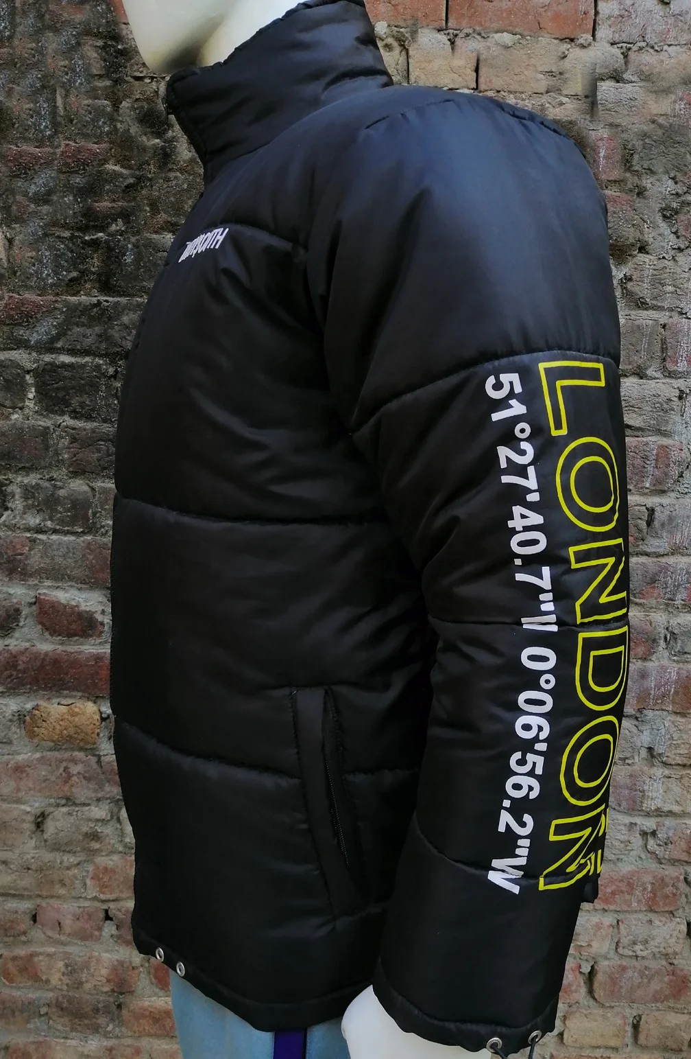 Breathable New Design Custom Bubble Puffer Jackets Screen Print London Logo Polyester Wool Insulation Unisex Puffer Coats Quilte