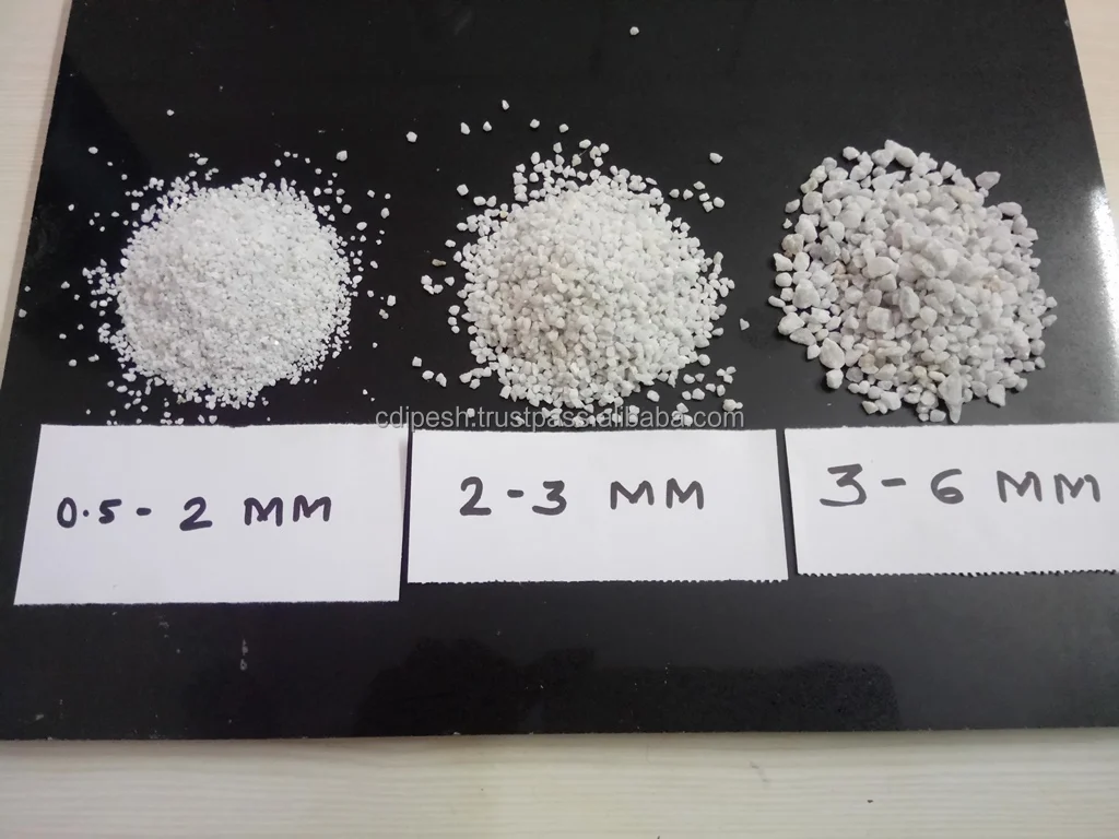 
snow white quartz aggregate / crushed quartz export price 