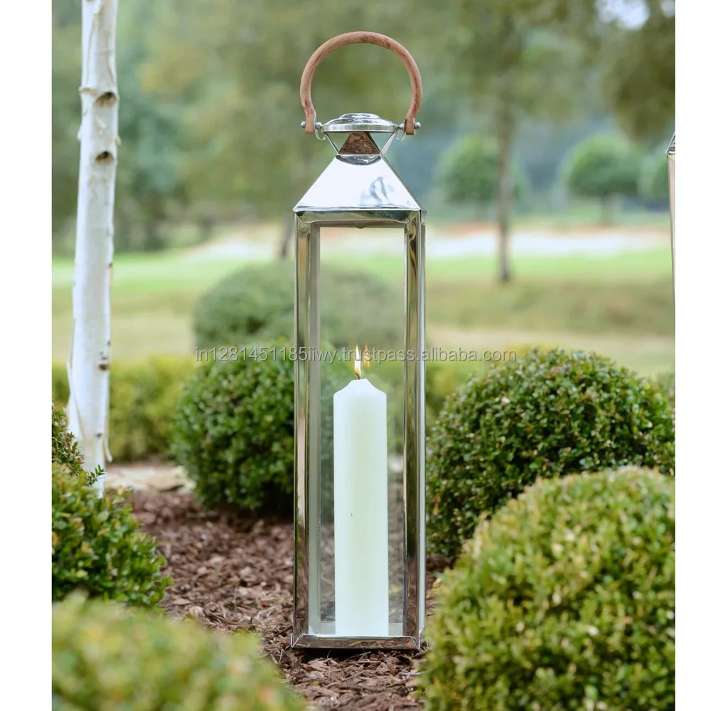 Wholesale Price Luxury Simple New Design Stainless Steel Lantern Round Cylinder Custom Nordic Christmas Decoration