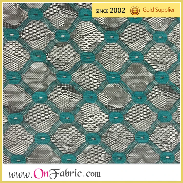 57/58' Raschel Lace Solid Knit Cotton Ripstop Nylon Fabrics For Sale