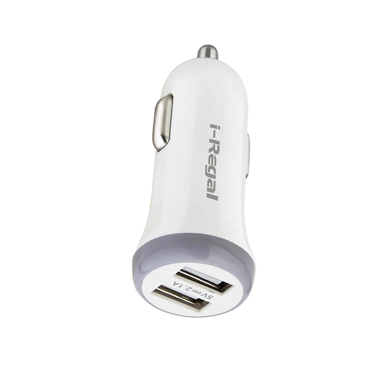 2020 Free Shipping 2.1A Universal 2 USB Fast Car Charge With LED For iPhone for Samsung S9 S10