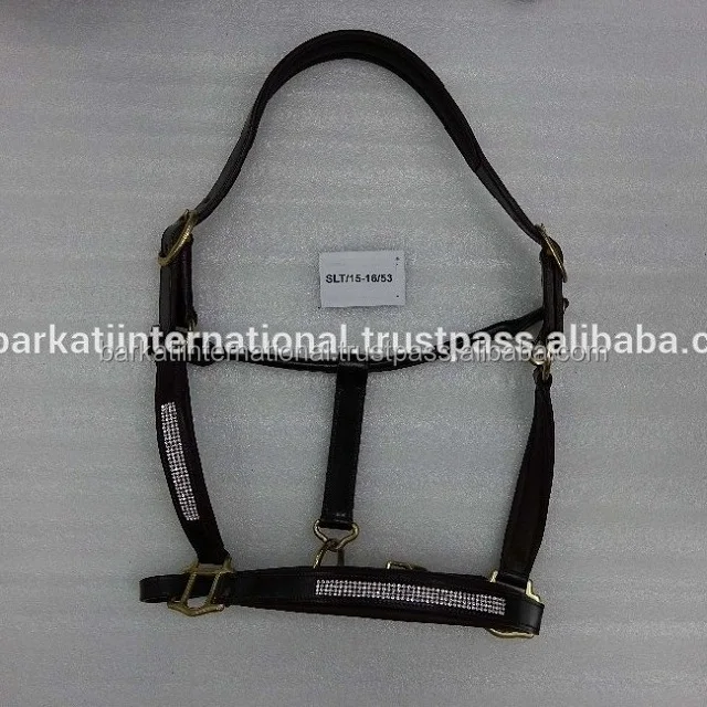 Leather Bling Horse Halters soft padded all types of fittings