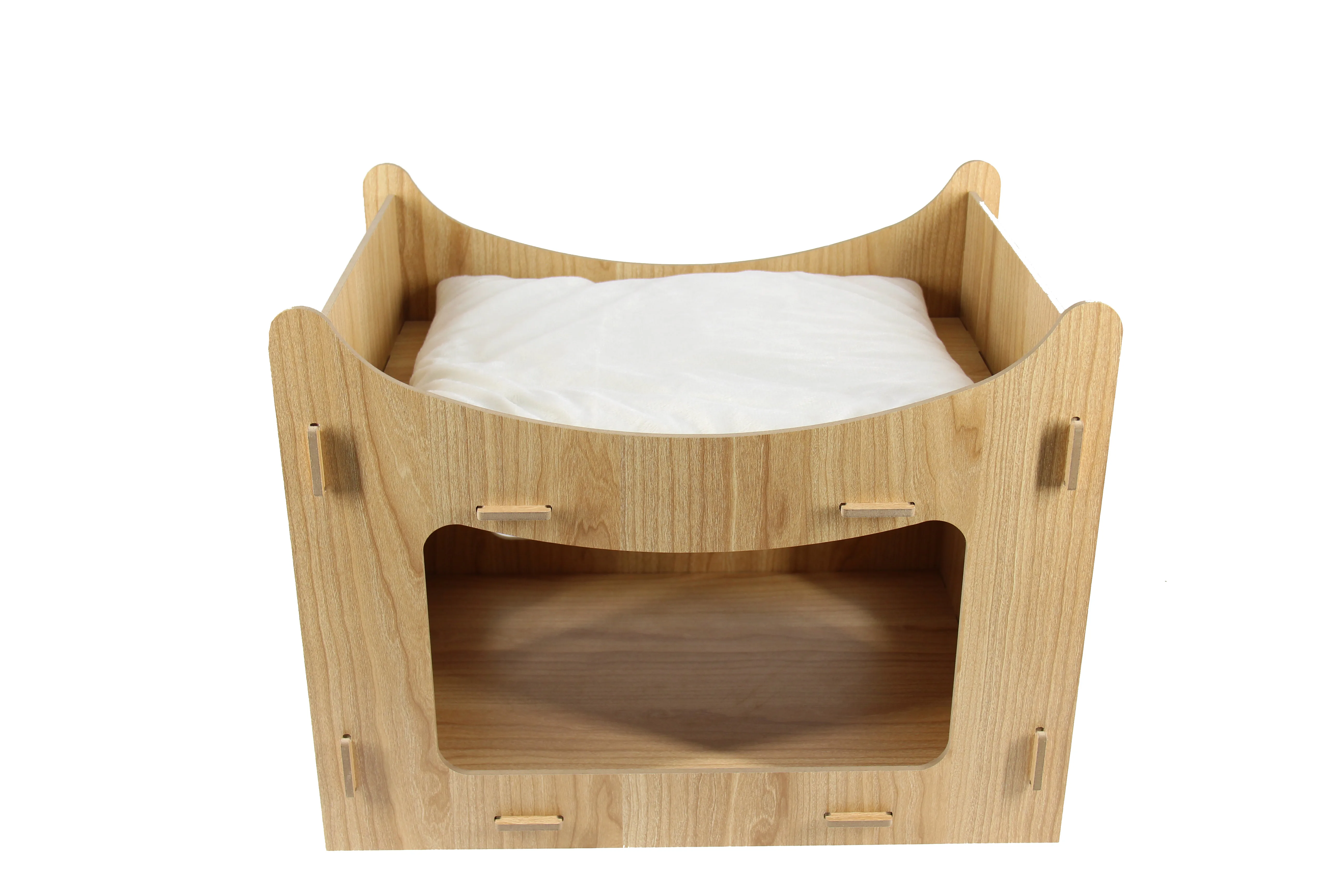 DIY 2018 sweet design wooden pet house colorful MDF cat house