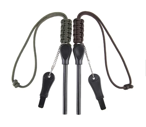 Easy Grip Fire Starter Flint with 500 Paracord Lanyard