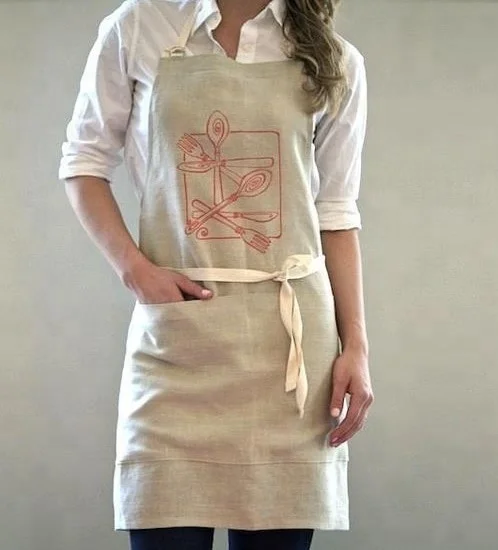 High Quality Cotton Bib Apron Kitchen Cooking Aprons Cafe Apron